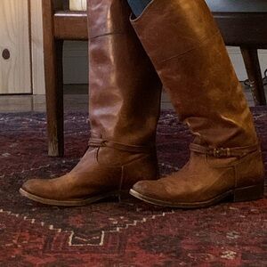 Frye Melissa Seam Leather Knee-High Boots 6 1/2